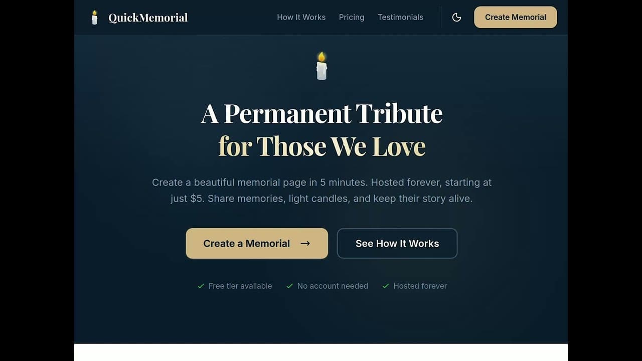 🕯️QuickMemorial screenshot 1