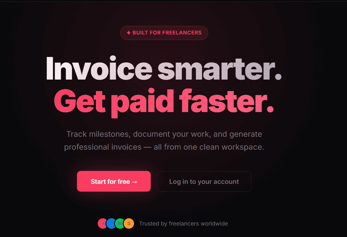 Wirkflow — Invoice & Milestone Tracker screenshot 1