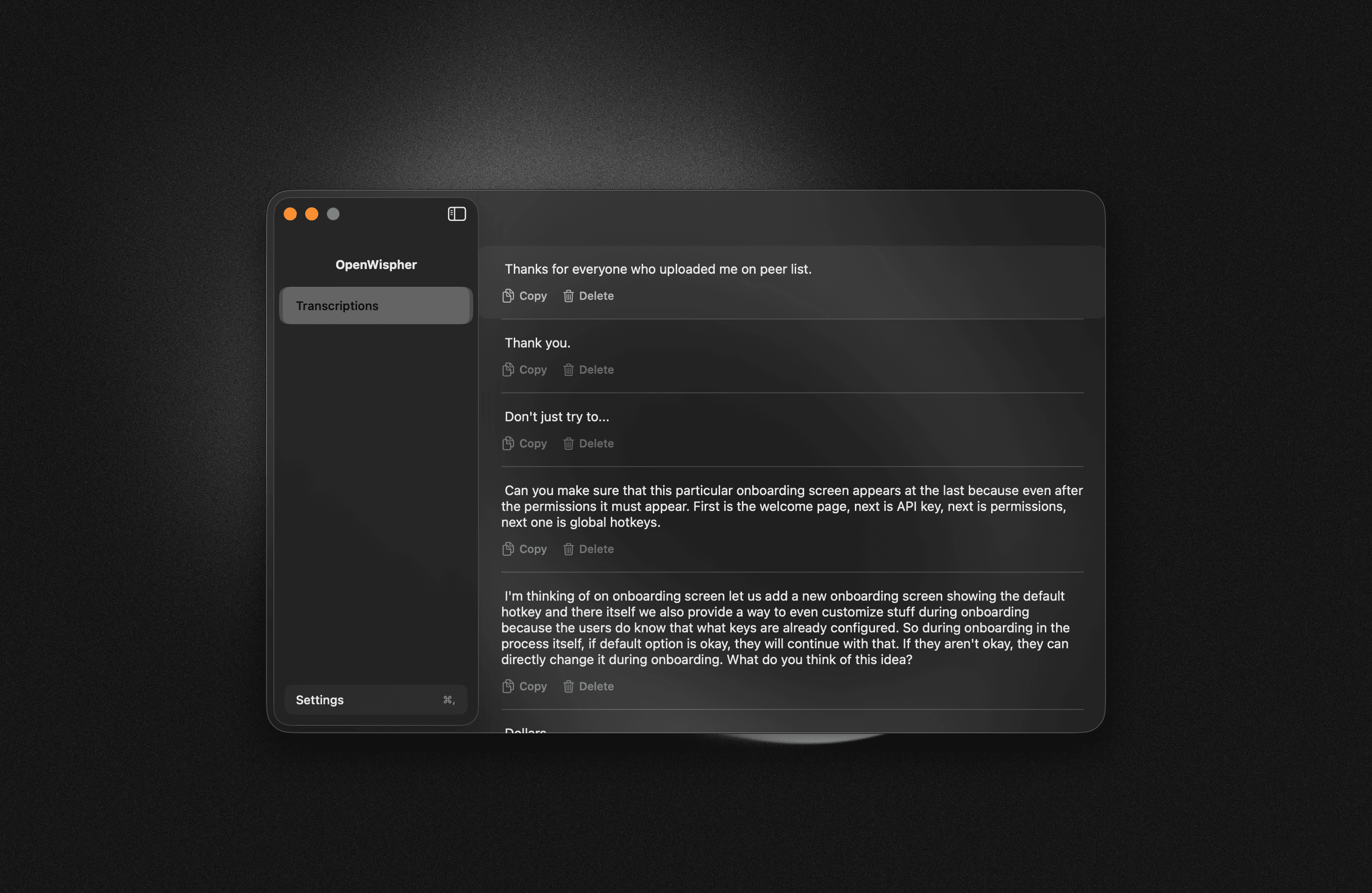 OpenWhisper screenshot 3