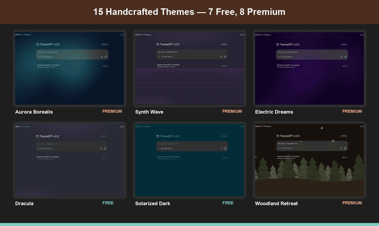 ChatGPT Themes & Dark Mode — ThemeGPT screenshot 7