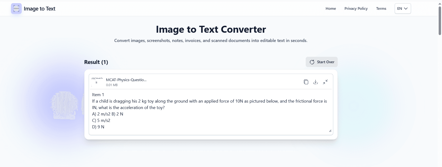 Image to Text screenshot 3