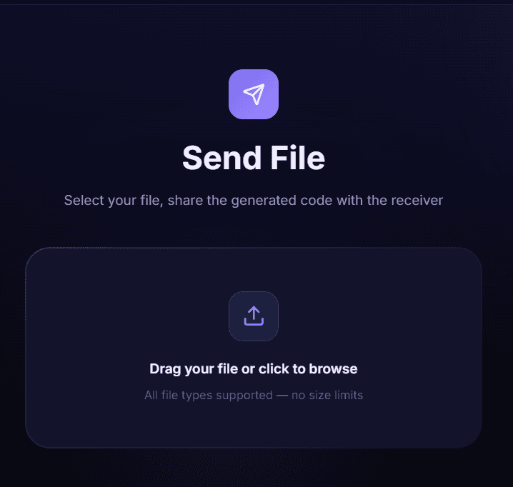 FluxShare - P2P File Transfer screenshot 1