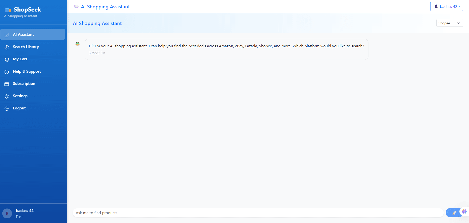 ShopSeek AI screenshot 2