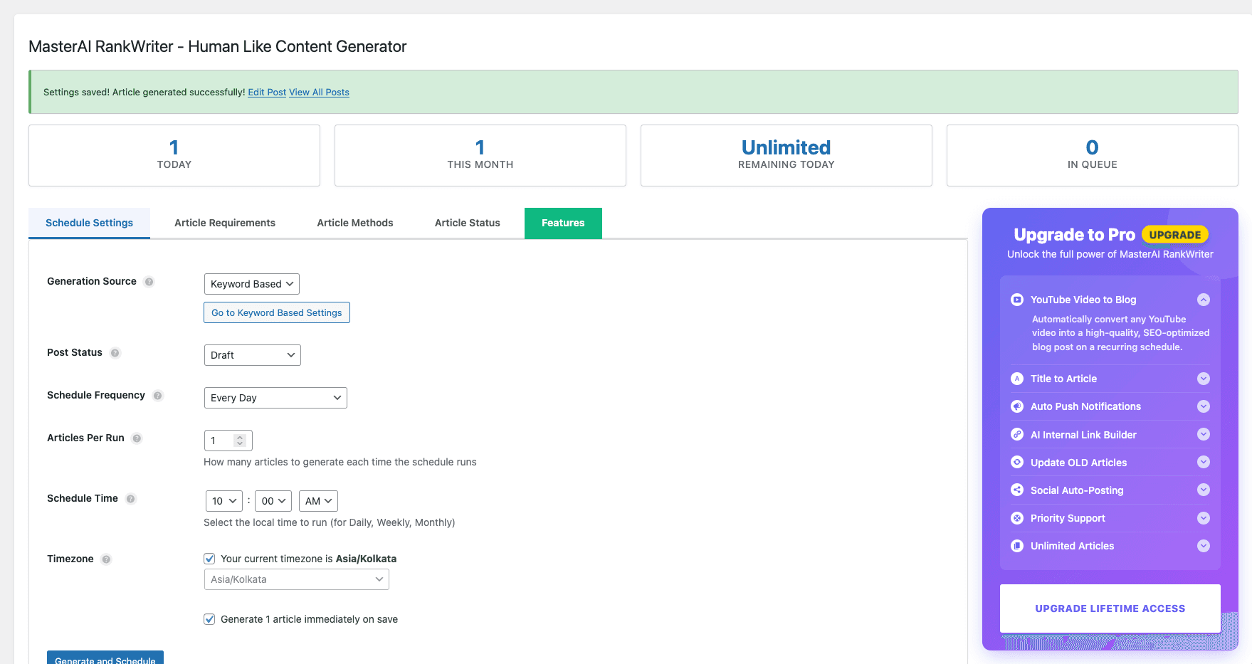 MasterAI RankWriter Free screenshot 1