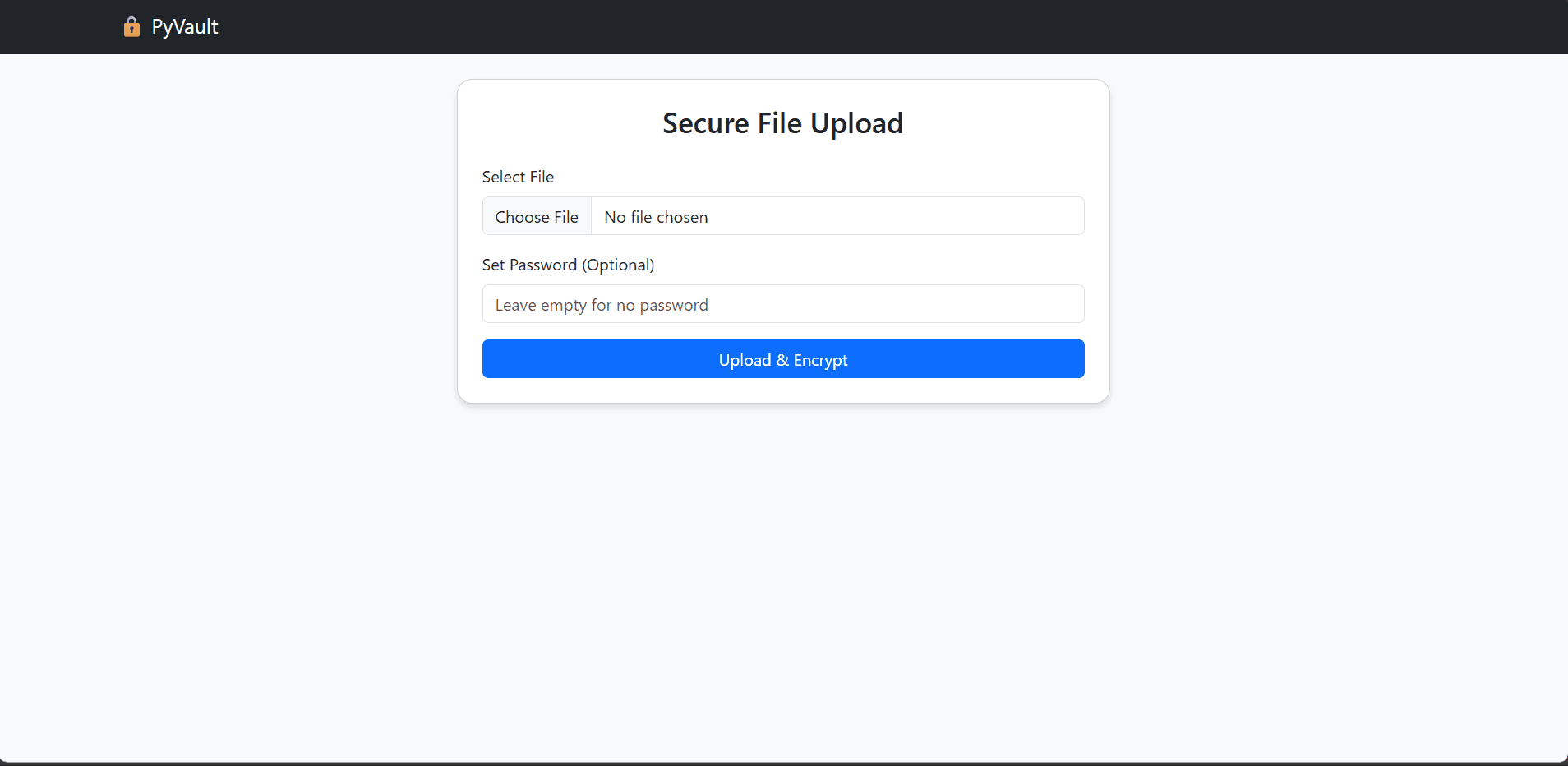 PyVault screenshot 1
