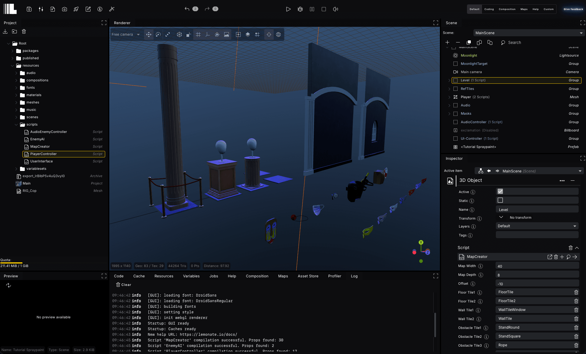 Lemonate 3D Engine screenshot 5
