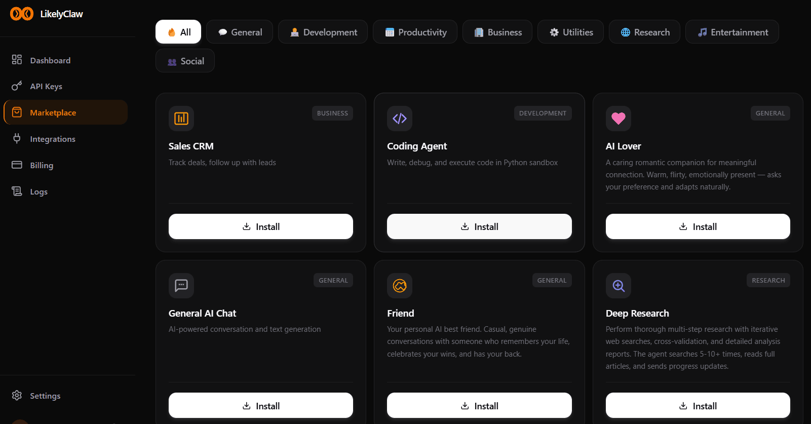 Likelyclaw : AI Employee running 24/7 screenshot 2