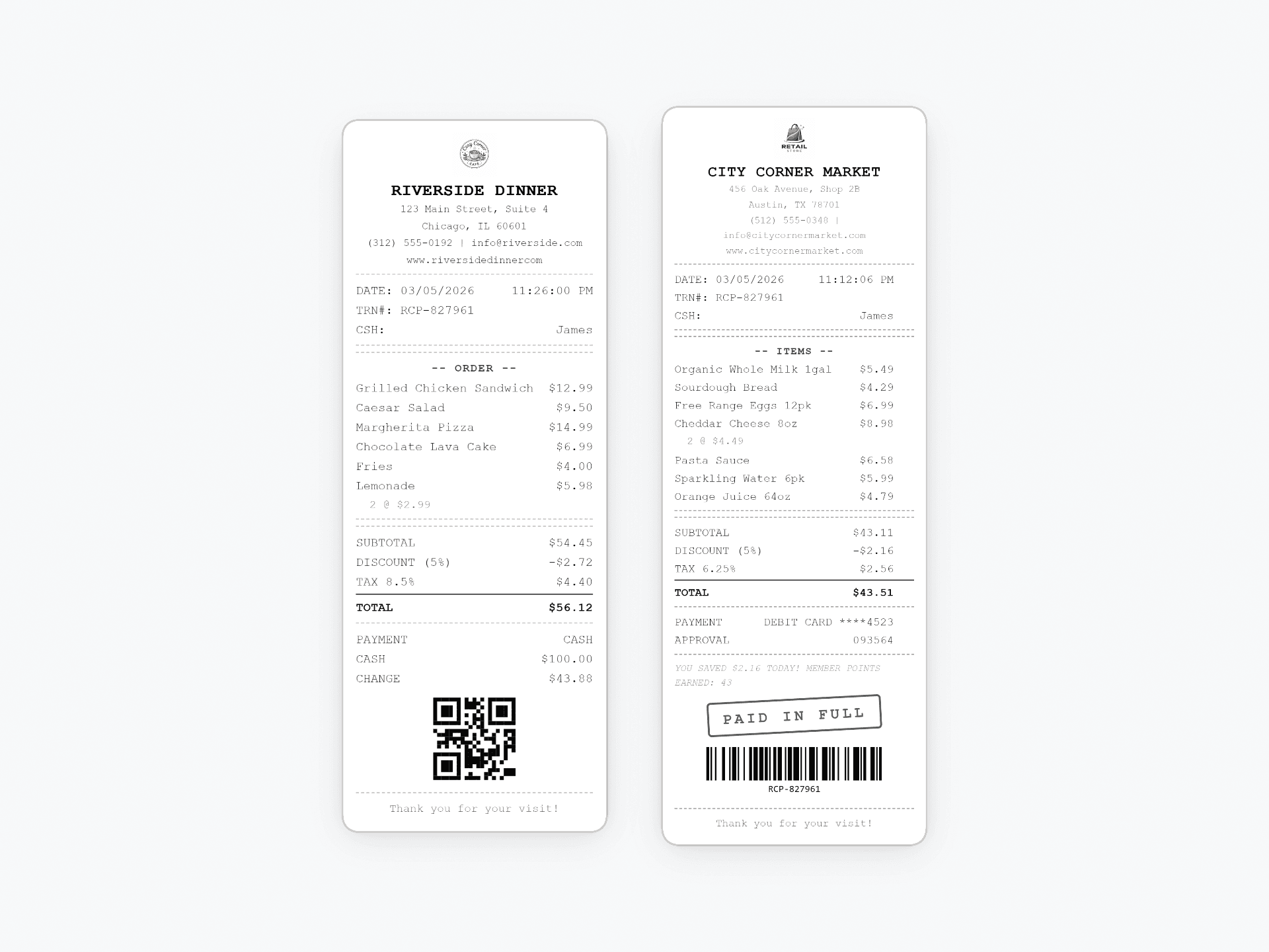 SimpleReceiptMaker screenshot 1
