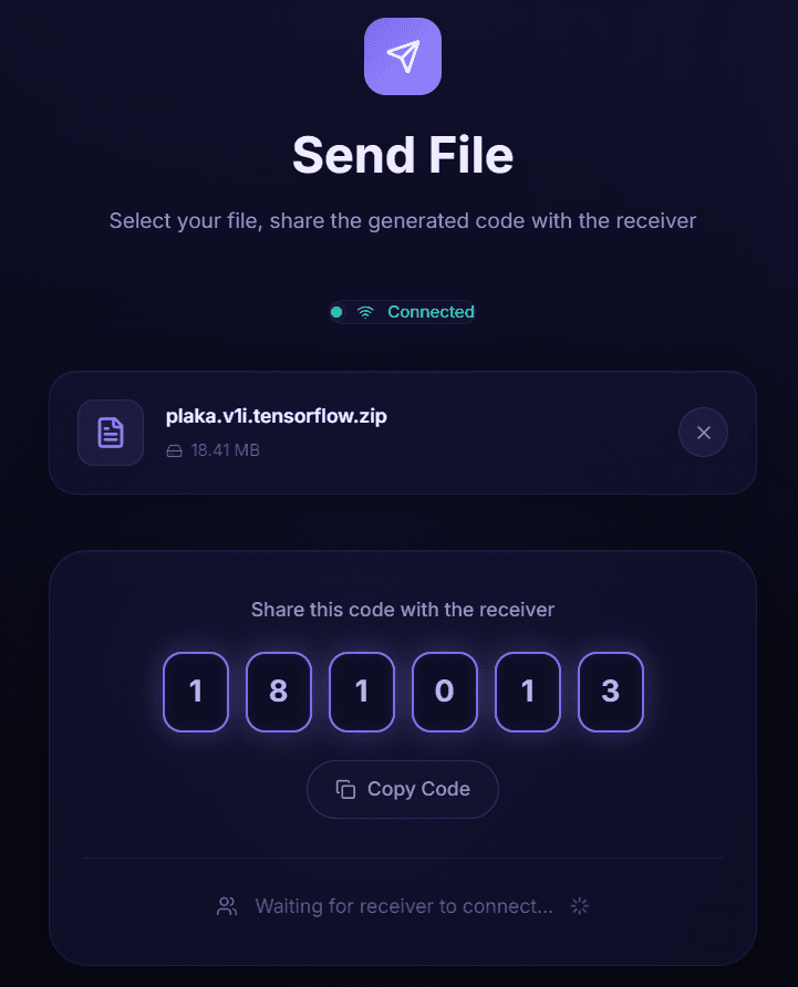 FluxShare - P2P File Transfer screenshot 2