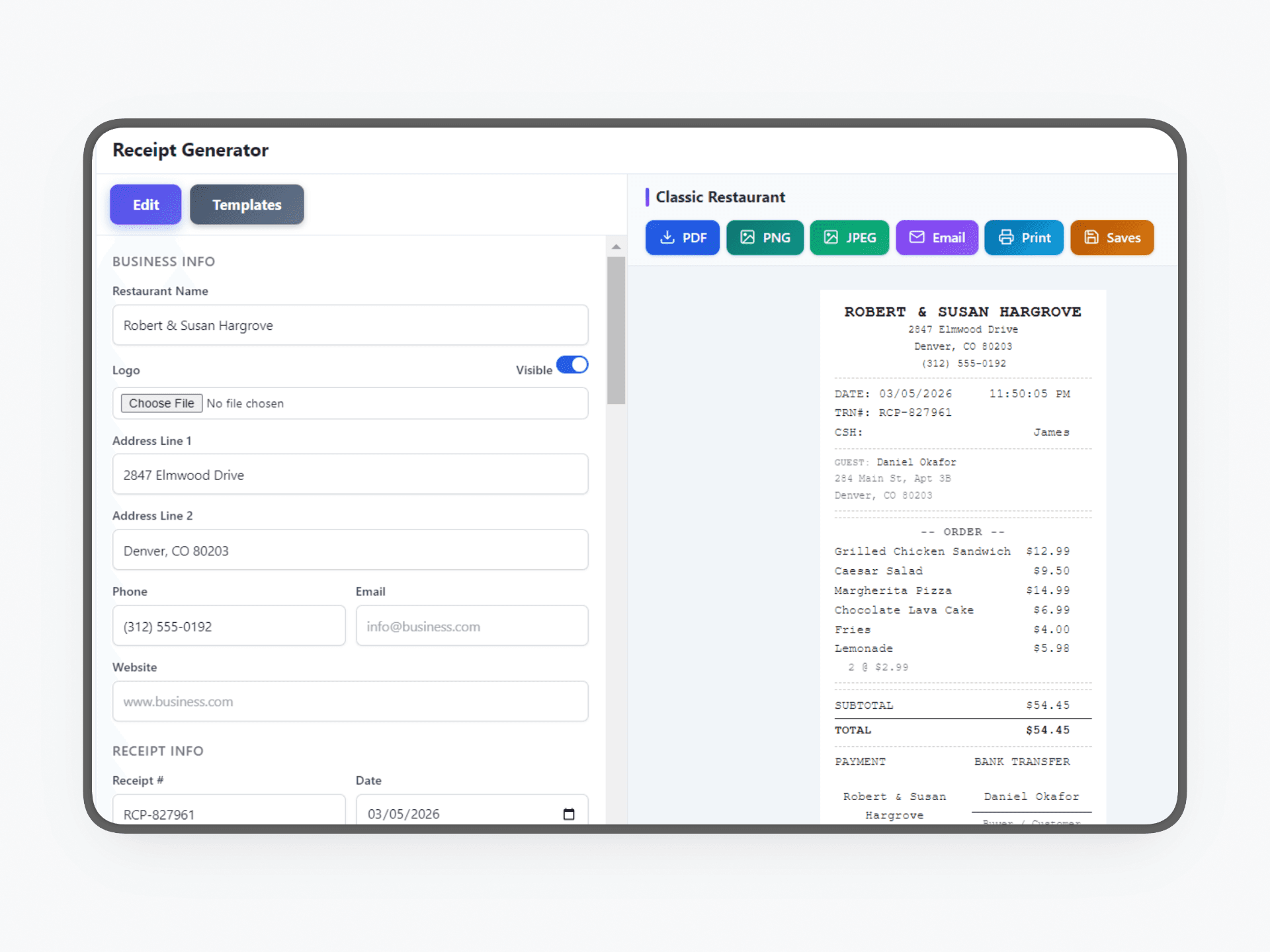 SimpleReceiptMaker screenshot 5