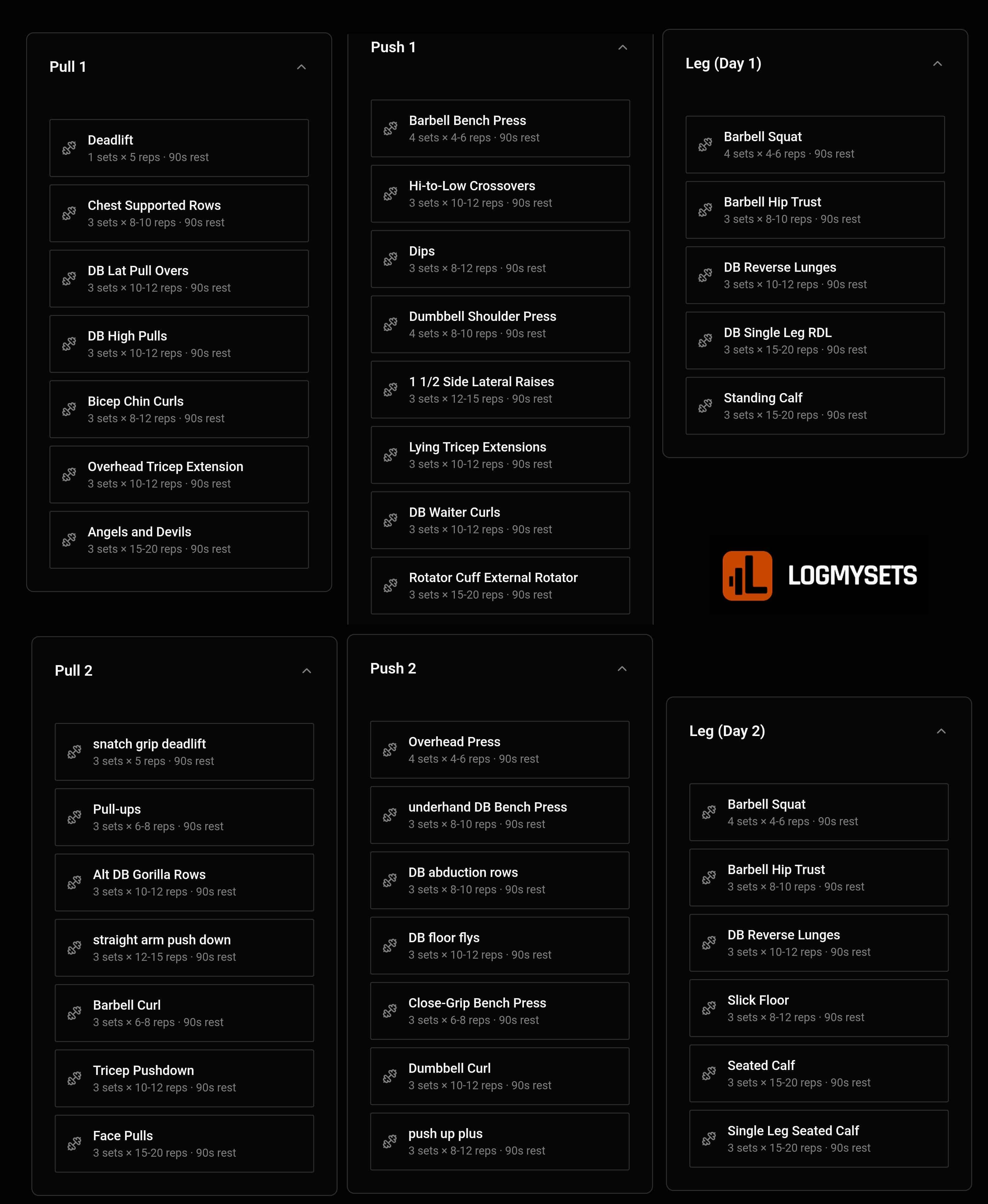 LogMySets screenshot 2