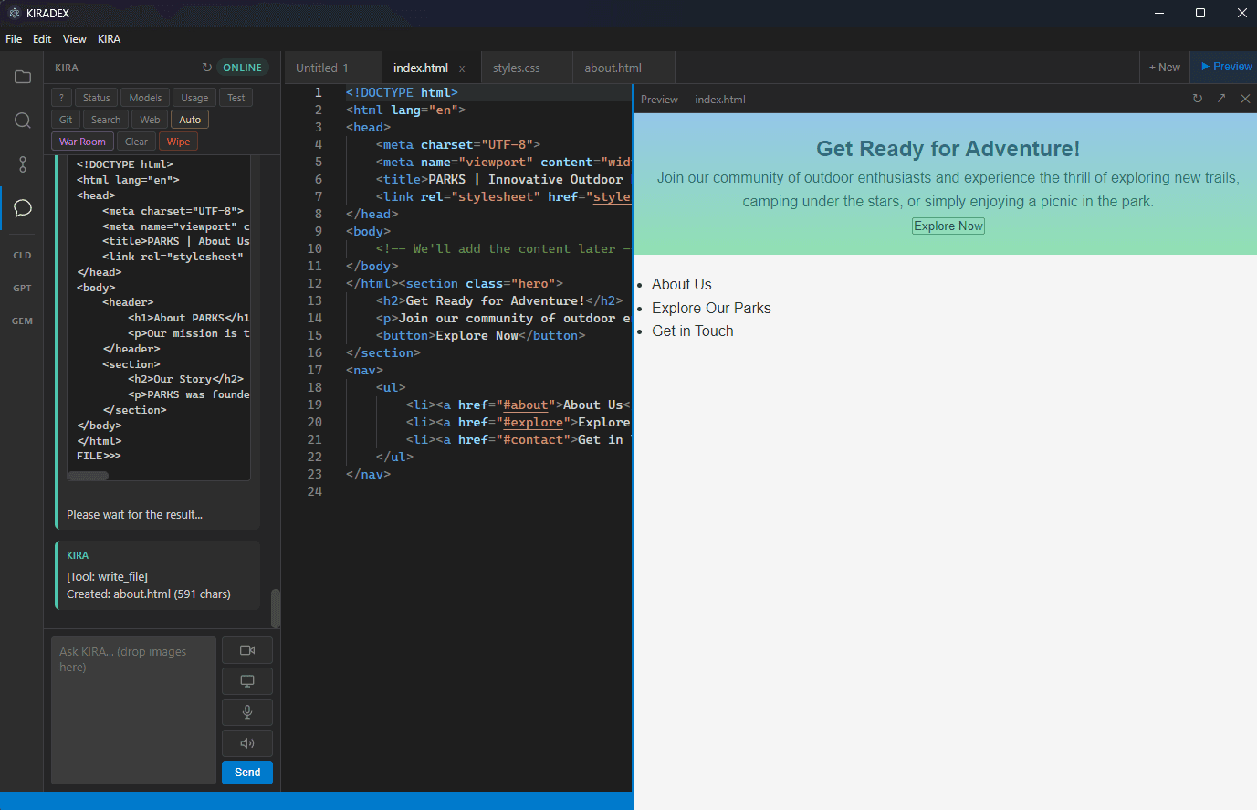 KIRA 5.0 screenshot 1