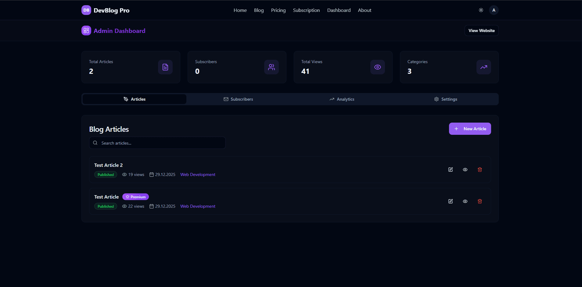 DevBlog Pro screenshot 3