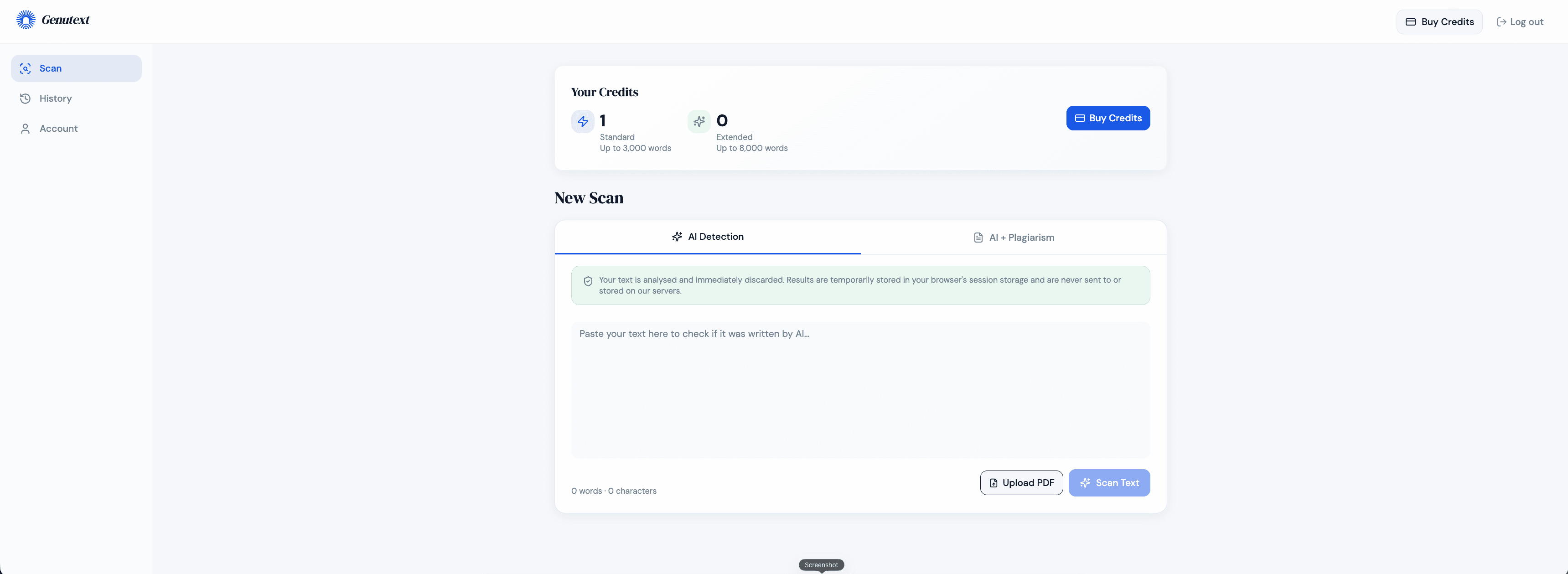 Genutext.ai screenshot 2
