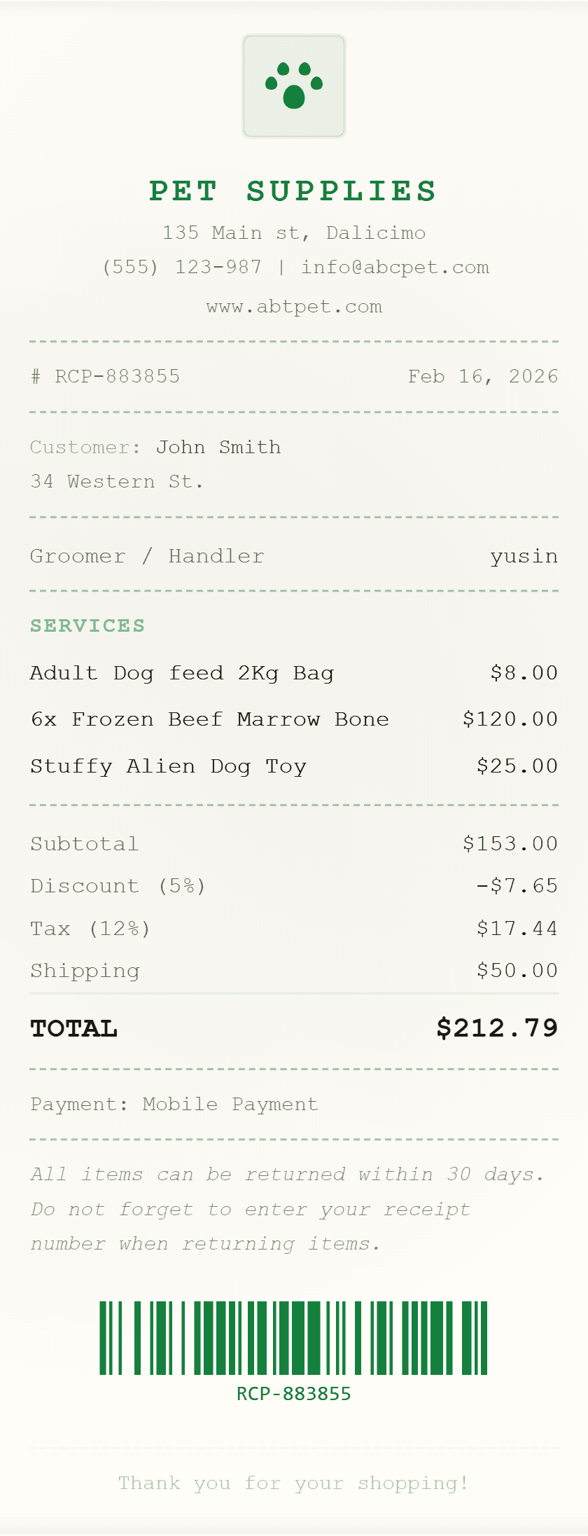 SimpleReceiptMaker screenshot 4