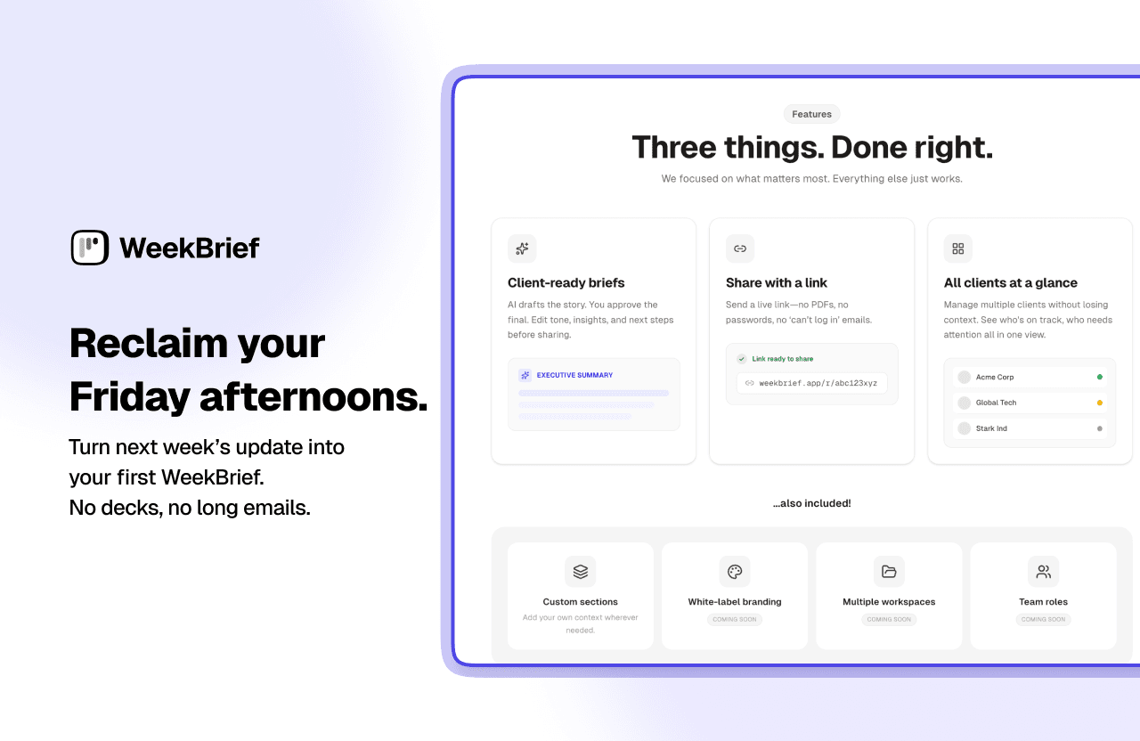 WeekBrief screenshot 3