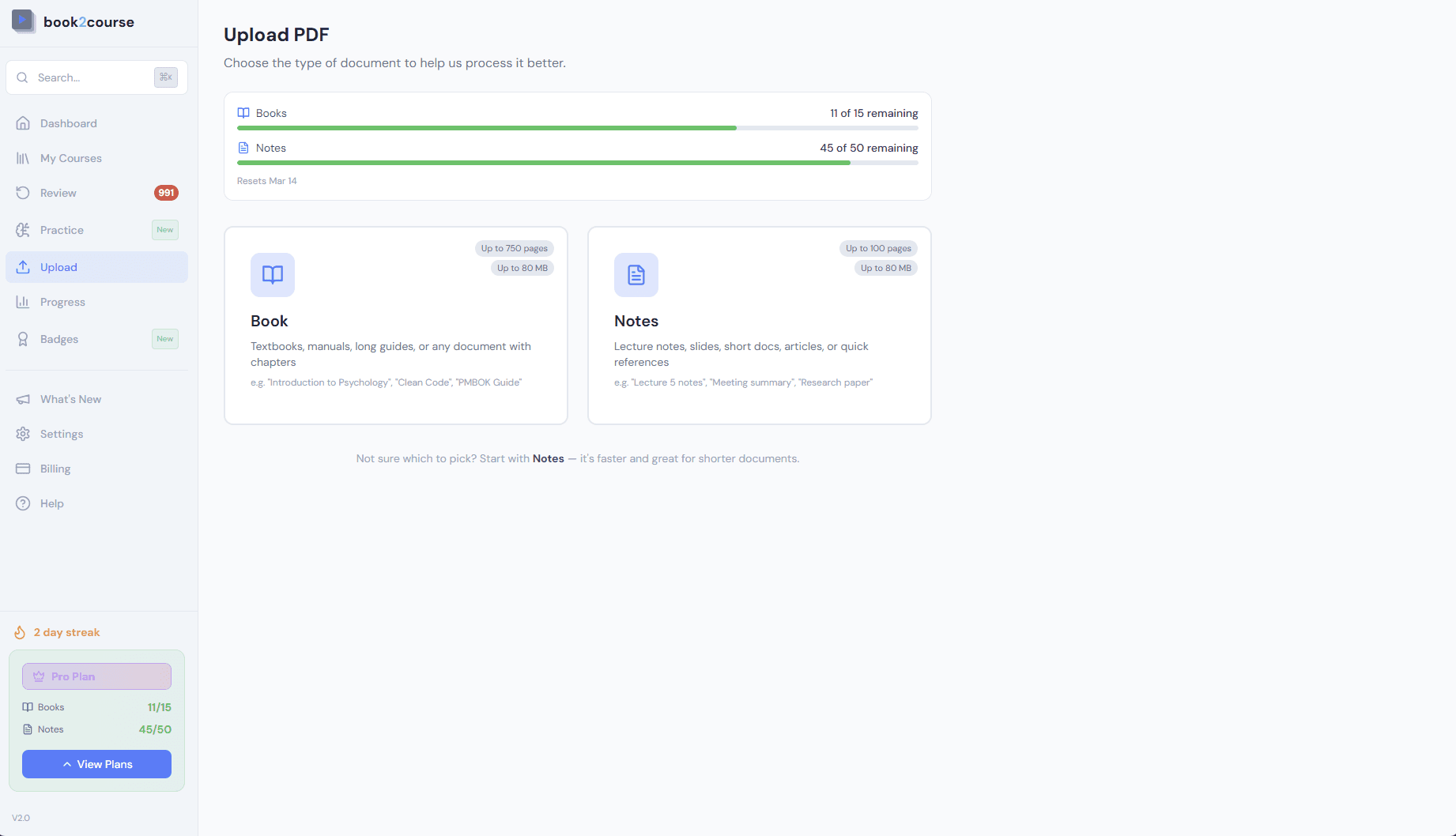 book2course screenshot 4