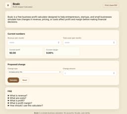 Bcalc — Profit Impact Calculator