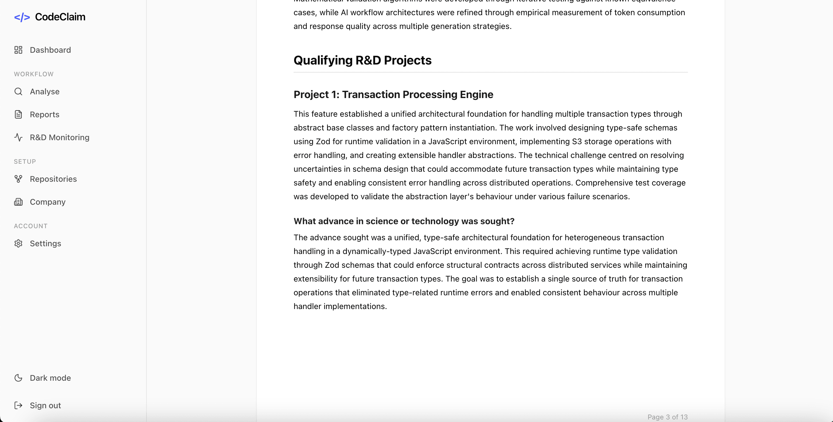 CodeClaim screenshot 3