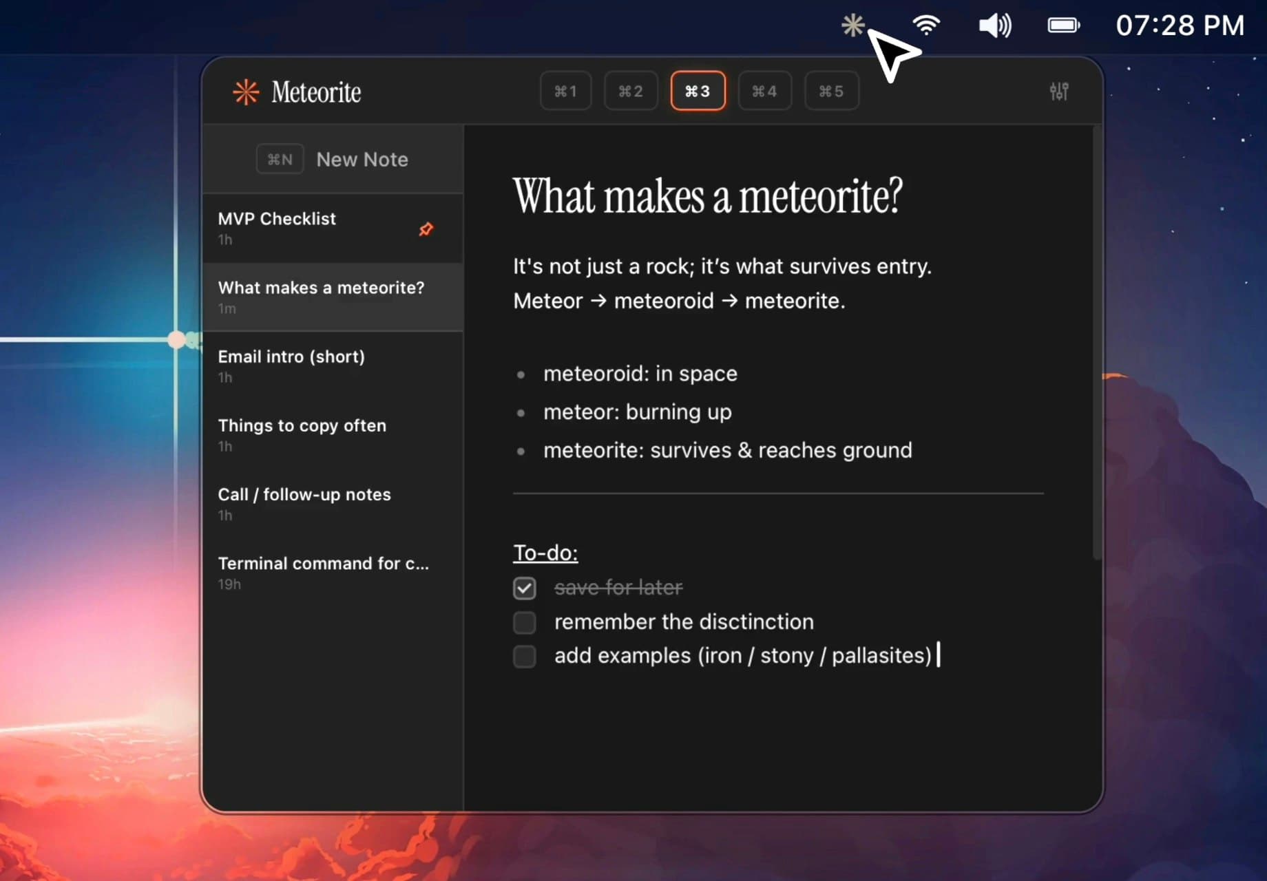 Meteorite screenshot 2
