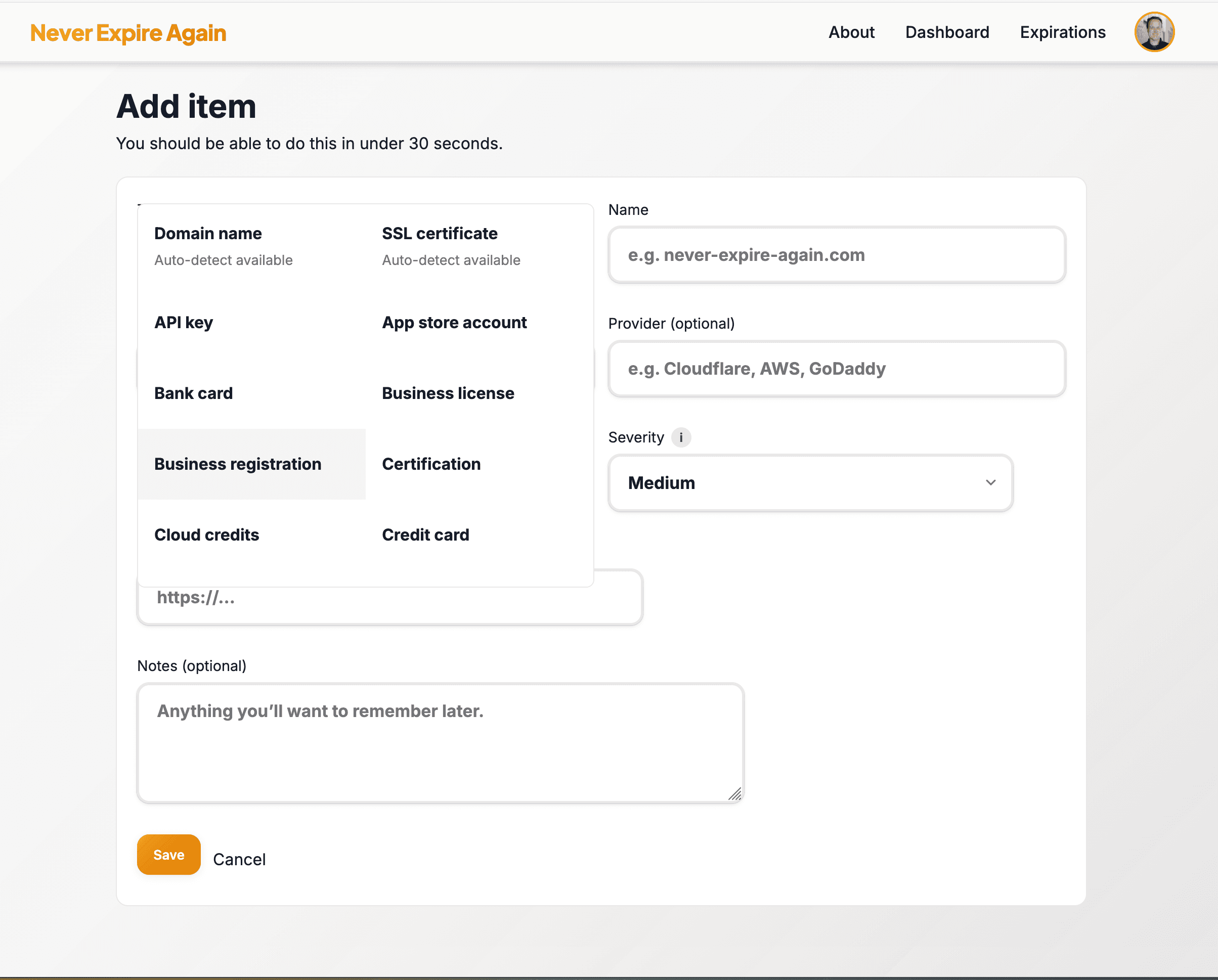 Never Expire Again screenshot 4