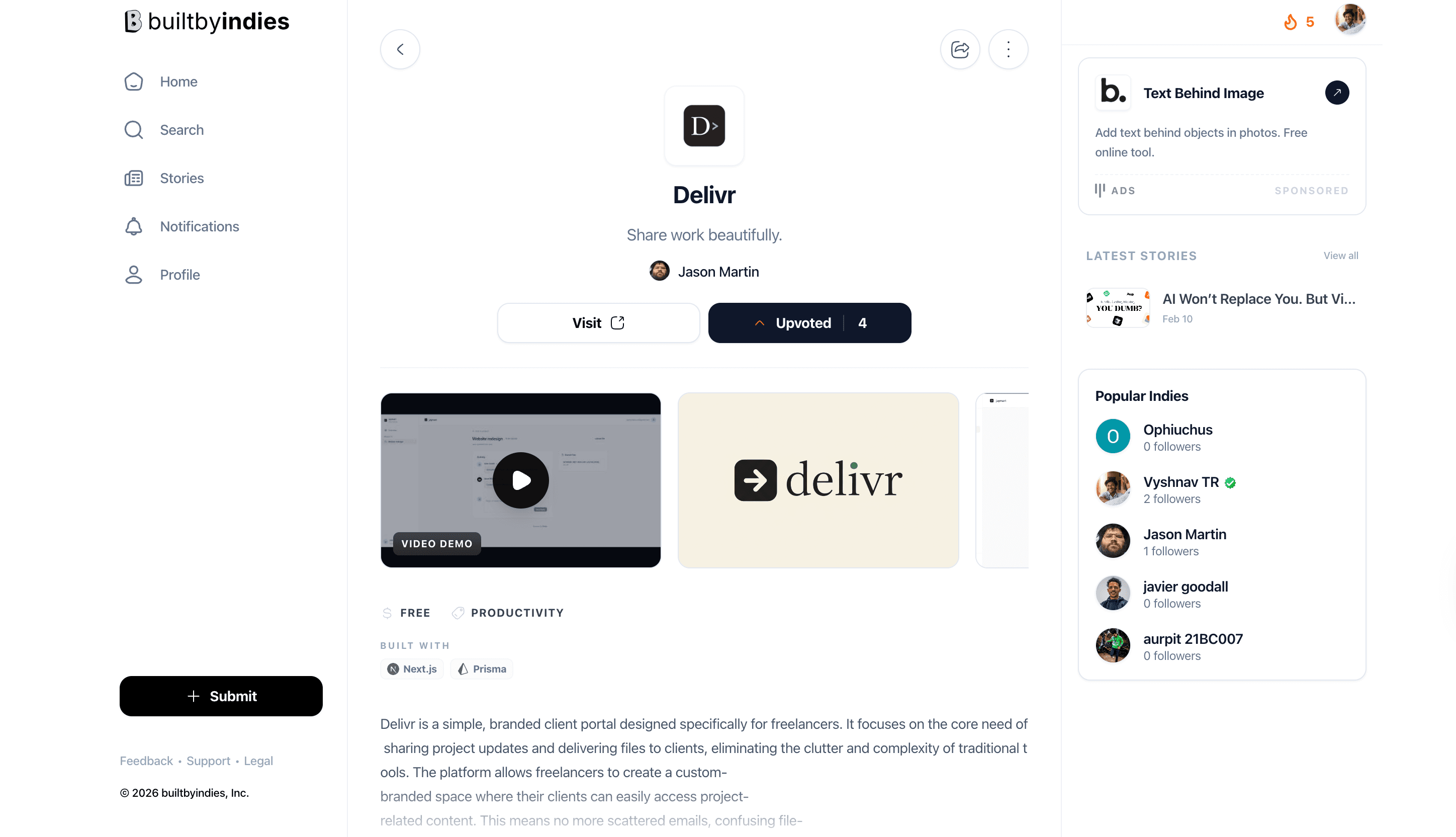 BuiltByIndies screenshot 2