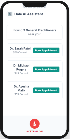 Hale: Voice-First Healthcare Assistant screenshot 1