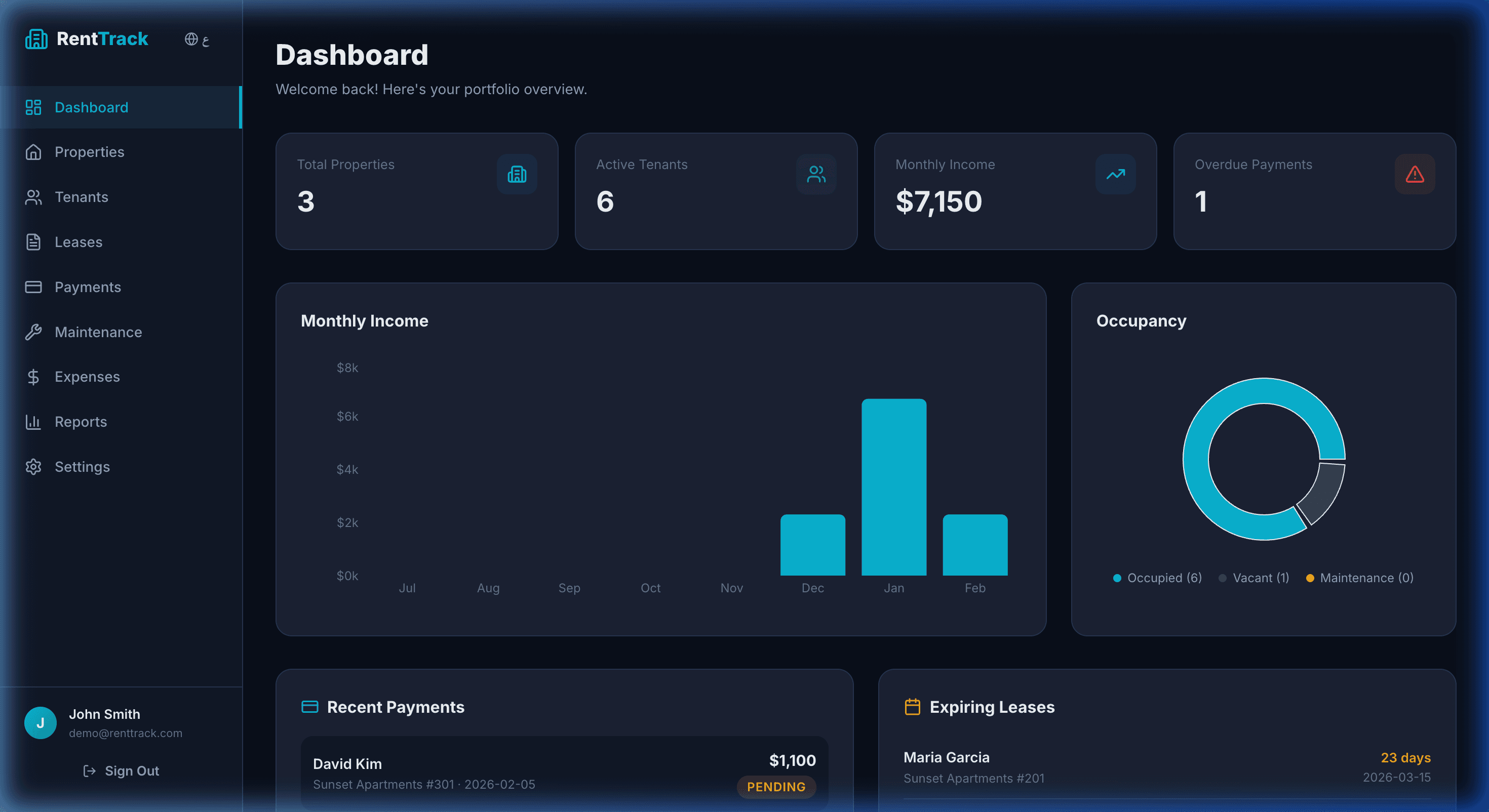 RentTrack screenshot 2