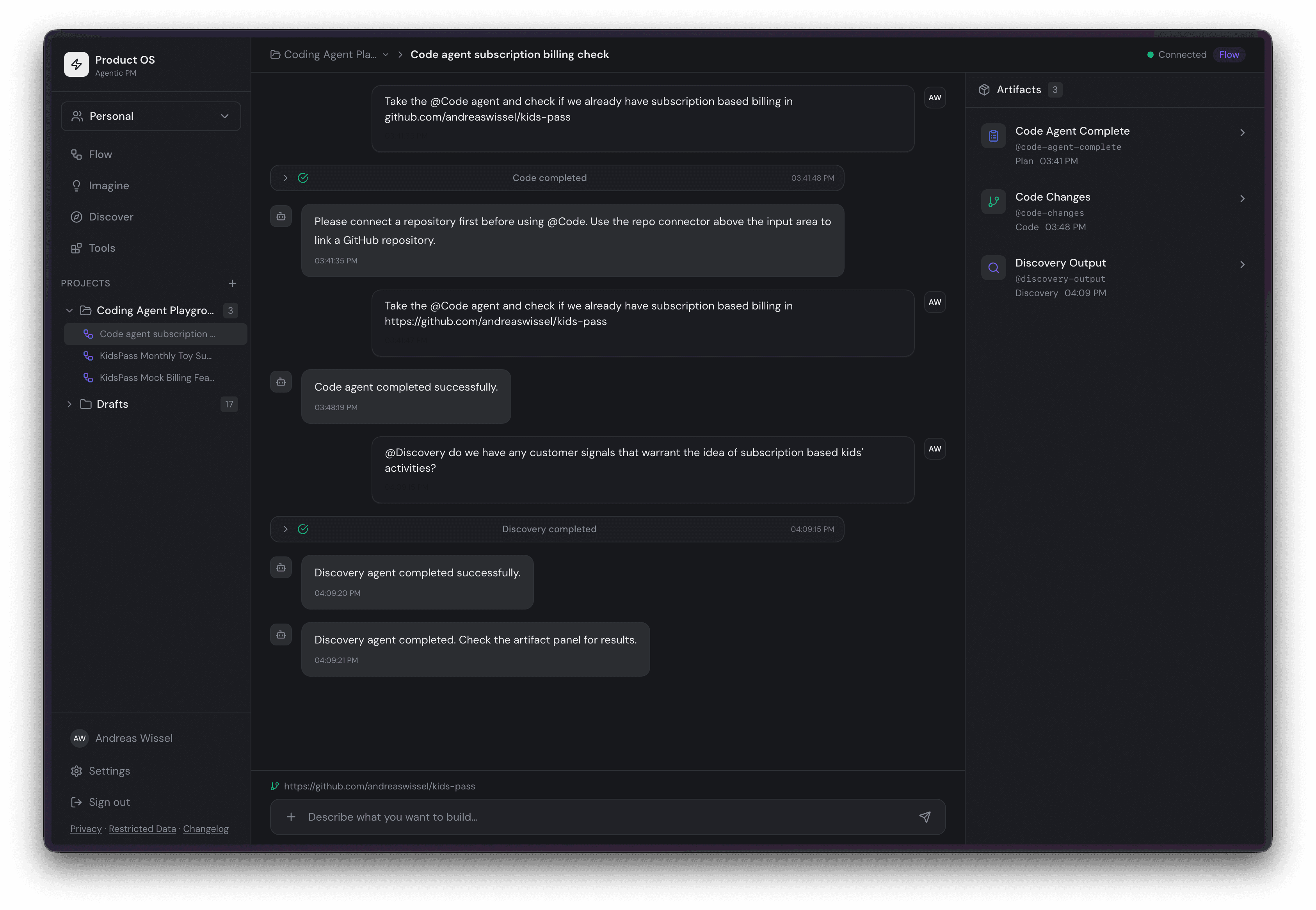 Product OS screenshot 3