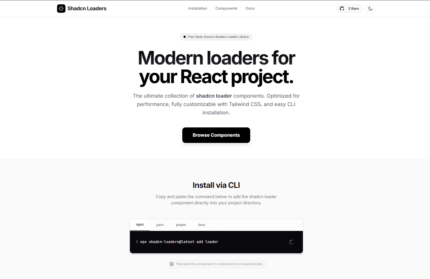 Shadcn Loaders screenshot 1