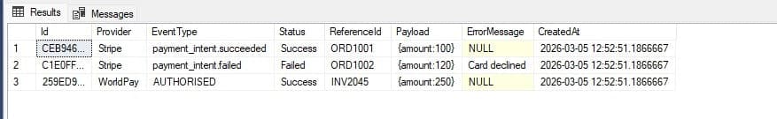 Payment Event Logger screenshot 3