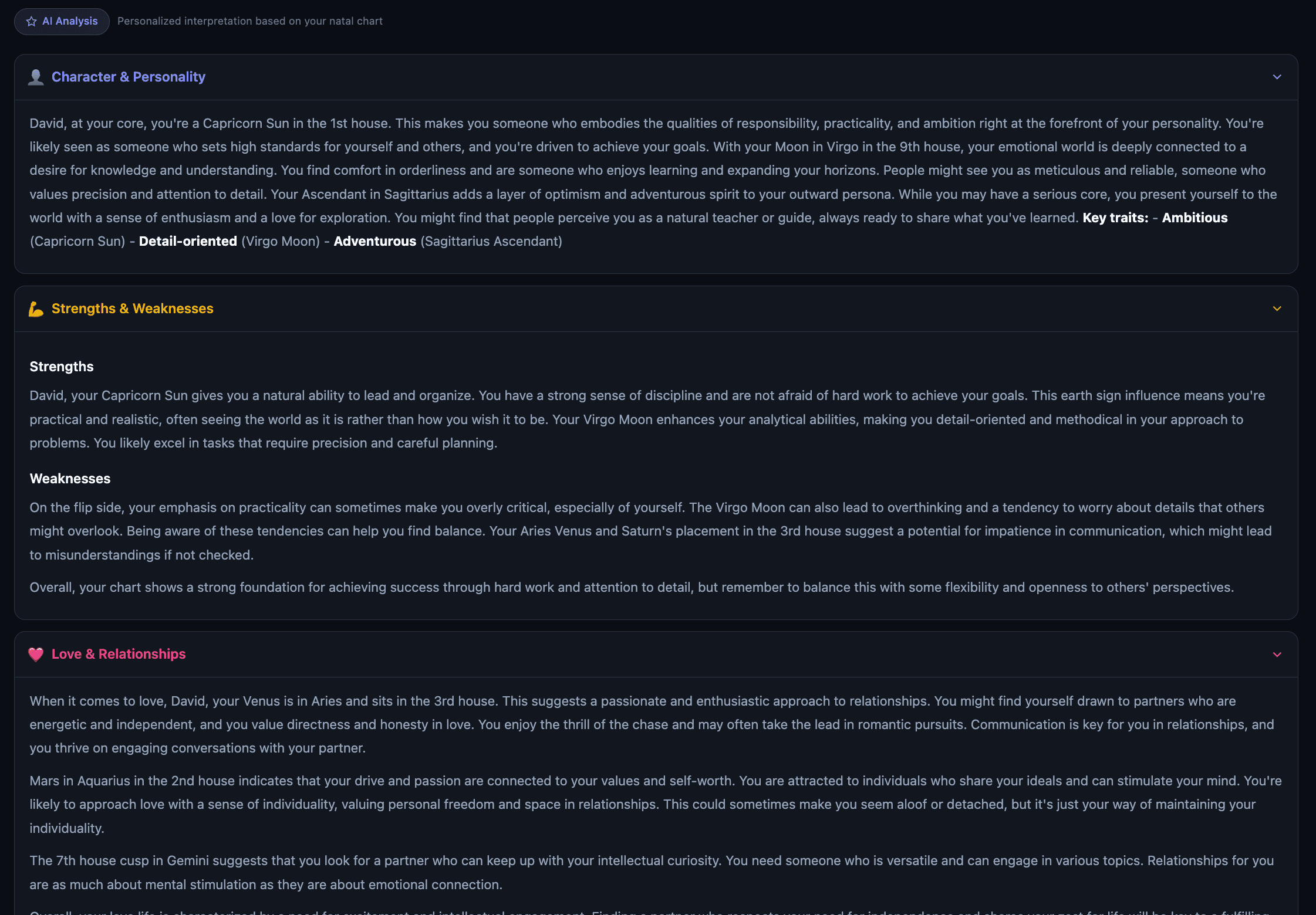 NatalScope screenshot 2