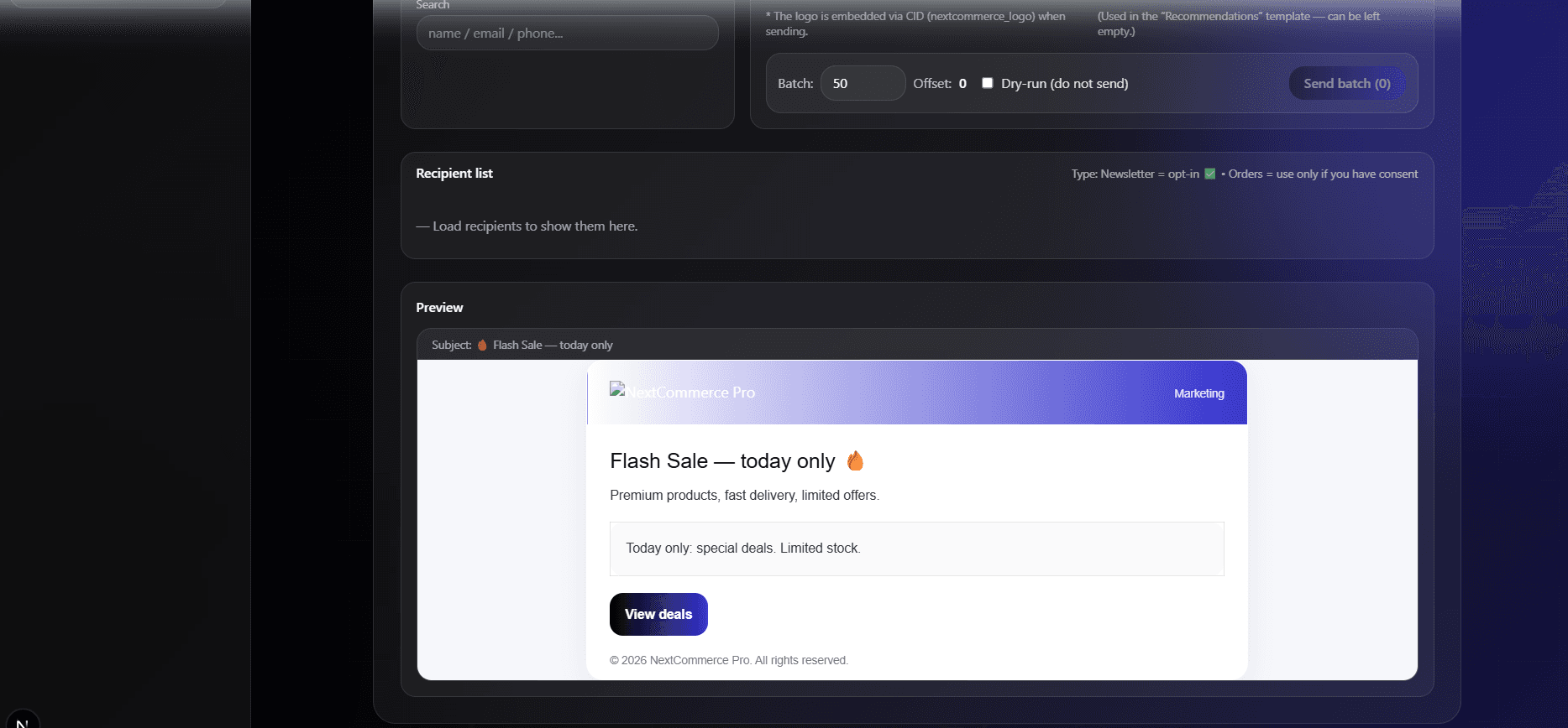 NextCommerce Pro screenshot 19