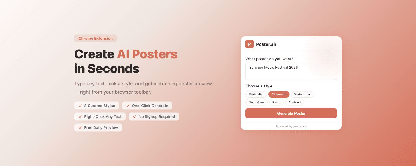 Poster.sh screenshot 2