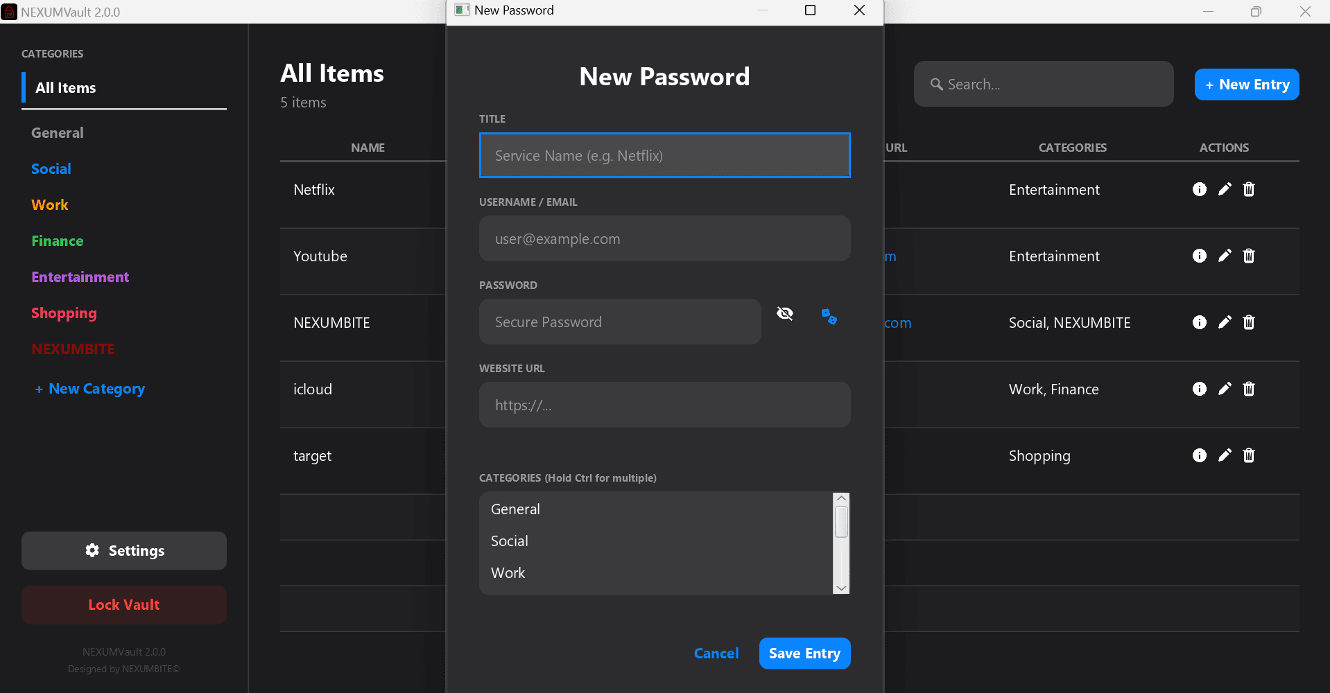 NEXUMVault screenshot 3