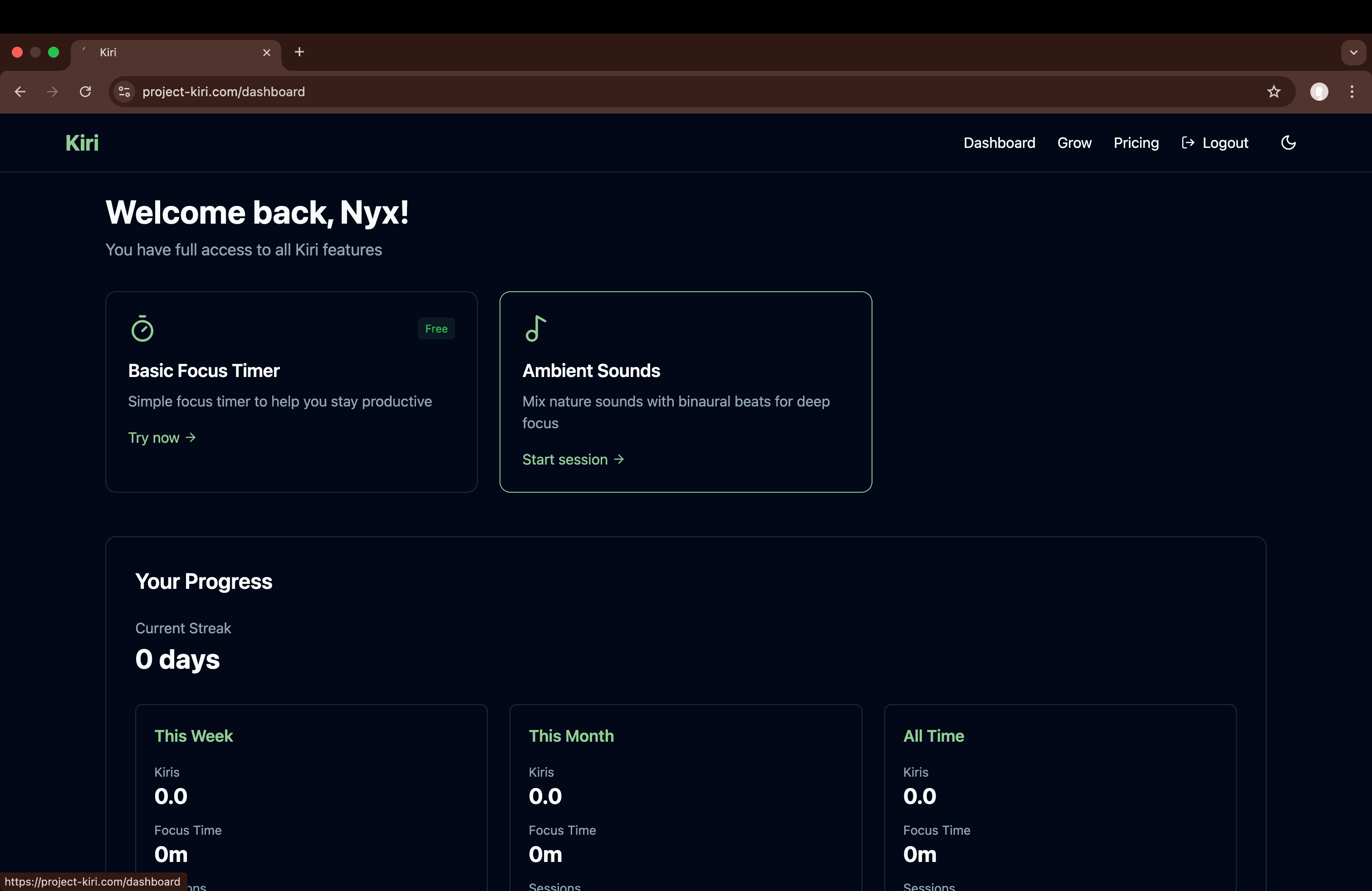 Kiri - Focus Timer screenshot 3