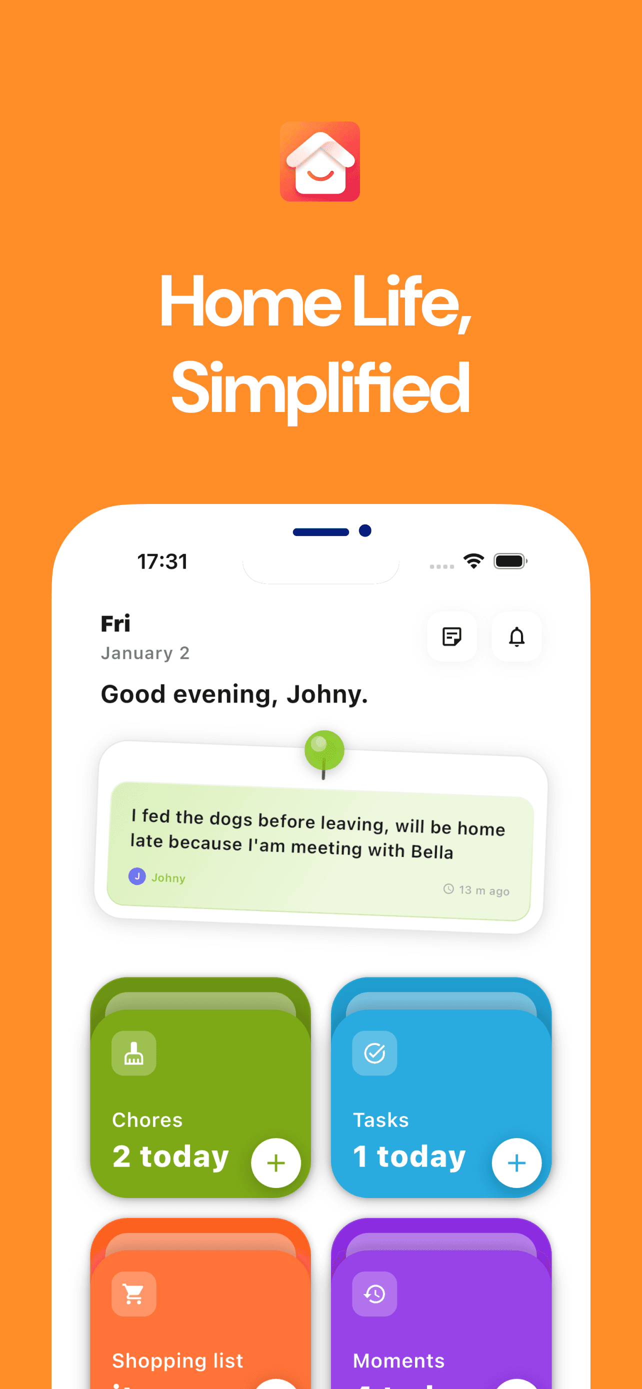 Homsy - Family Organiser screenshot 1
