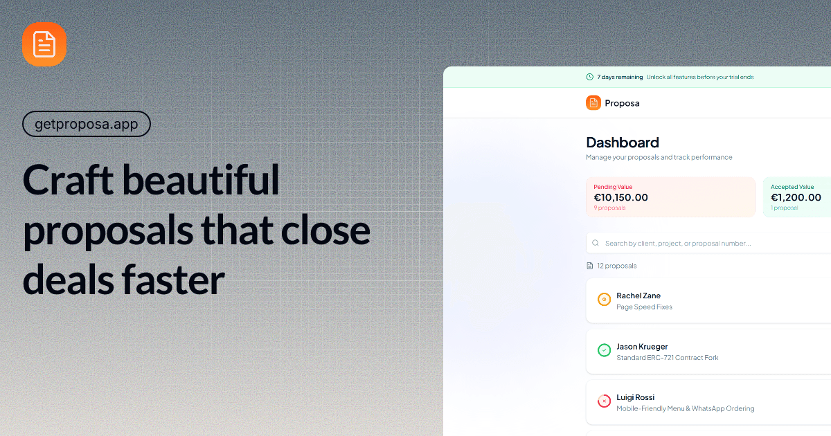 Proposa screenshot 1