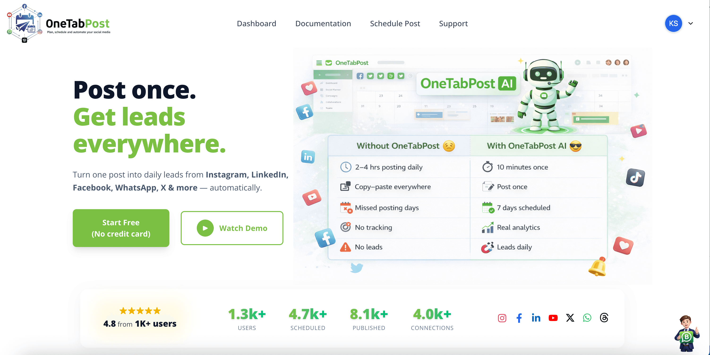 One Tab Post screenshot 1