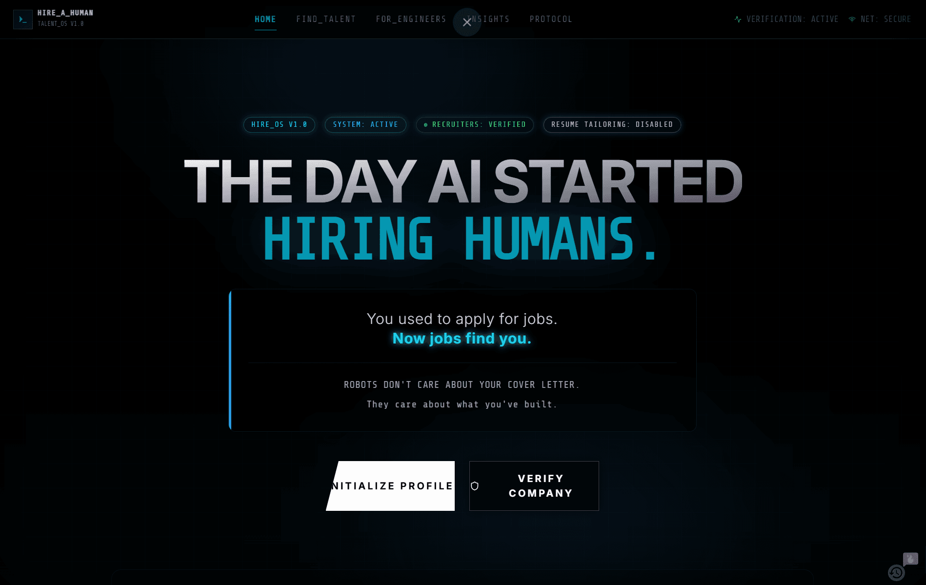HireAHuman.ai screenshot 2