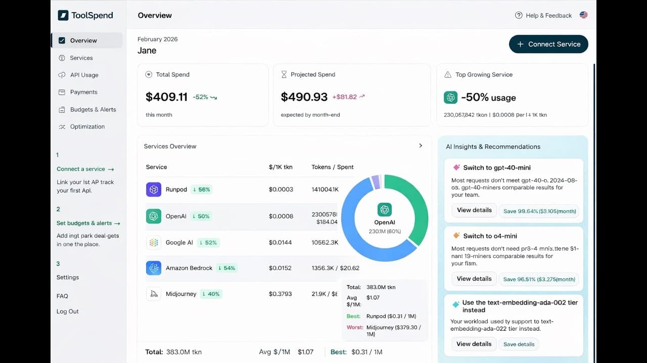 Toolspend screenshot 1