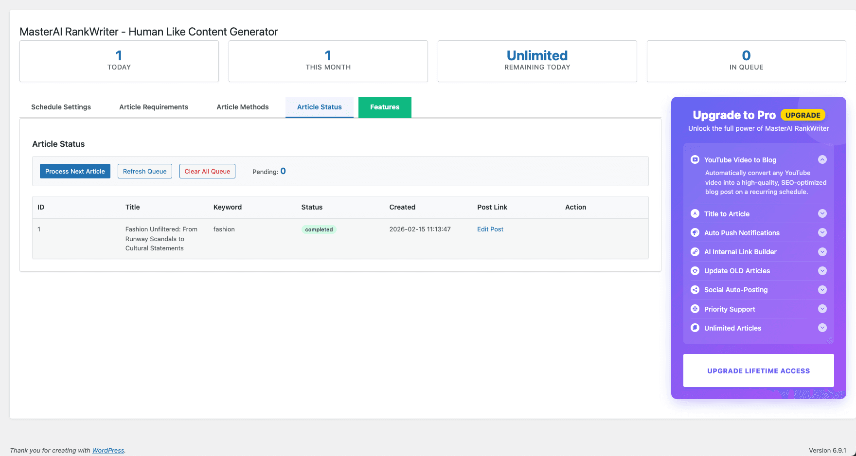 MasterAI RankWriter Free screenshot 6