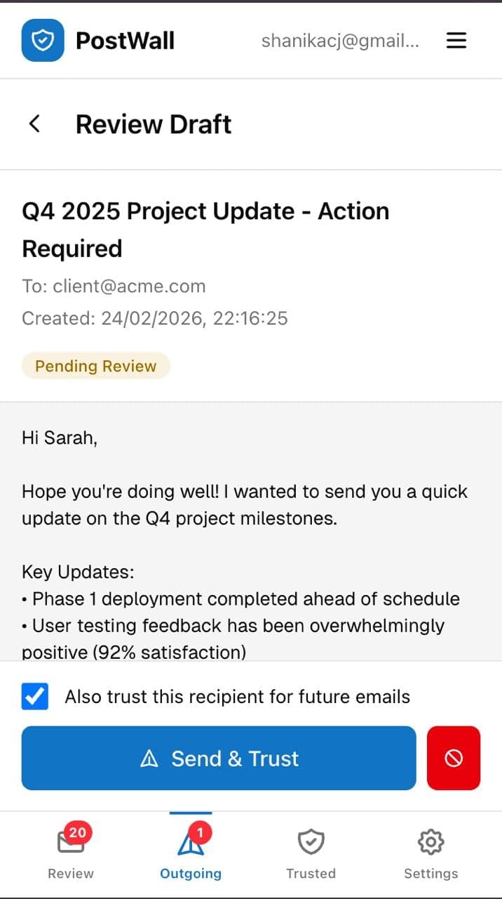 Postwall screenshot 2