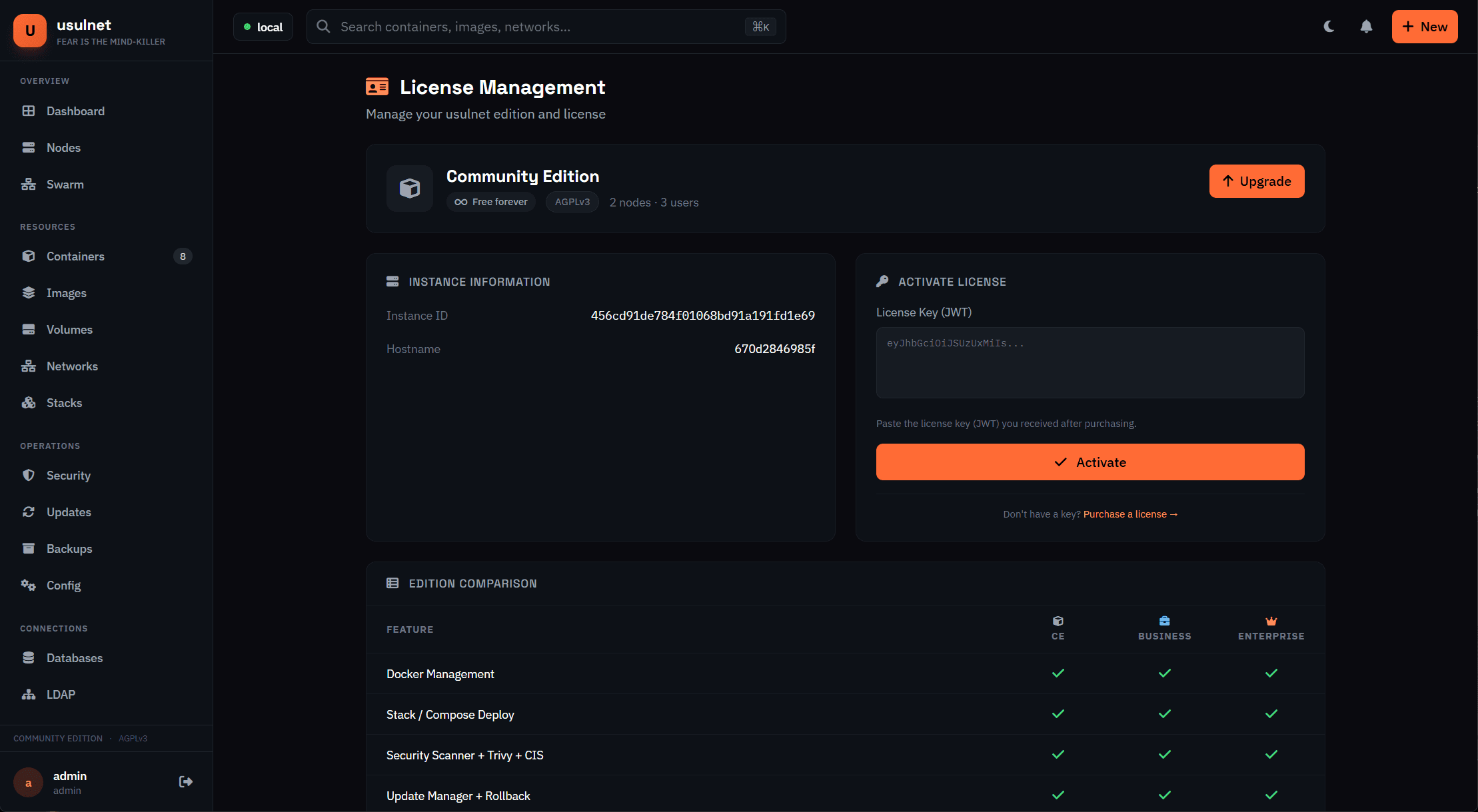 usulnet — DevOps & SysAdmins UI screenshot 41