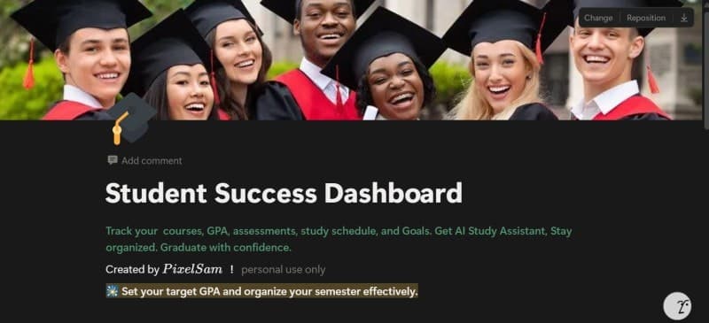 Student Success Dashboard screenshot 1