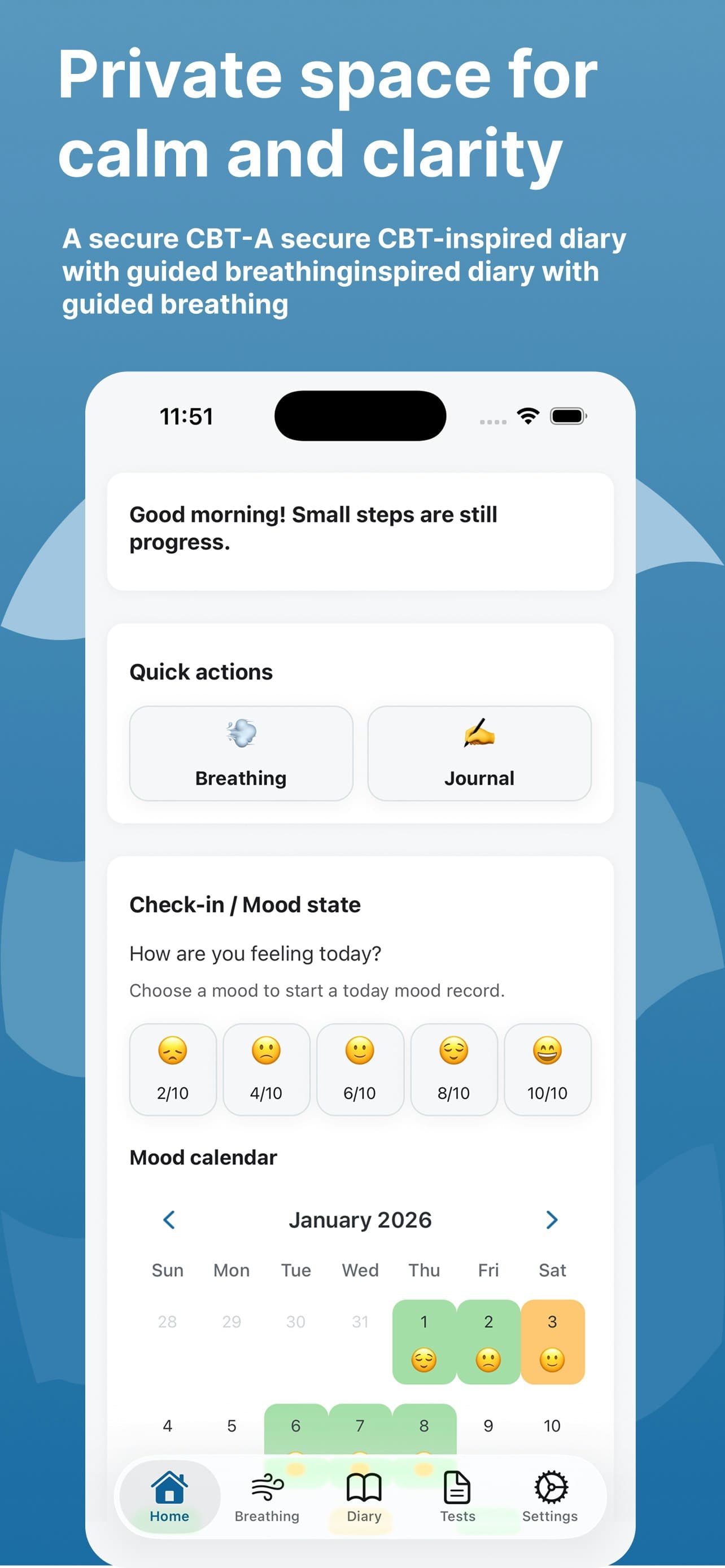 Cognitive Diary screenshot 1