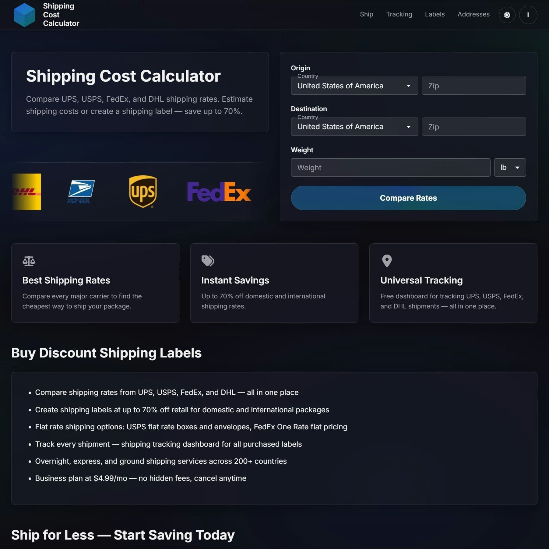 Shipping Cost Calculator screenshot 2