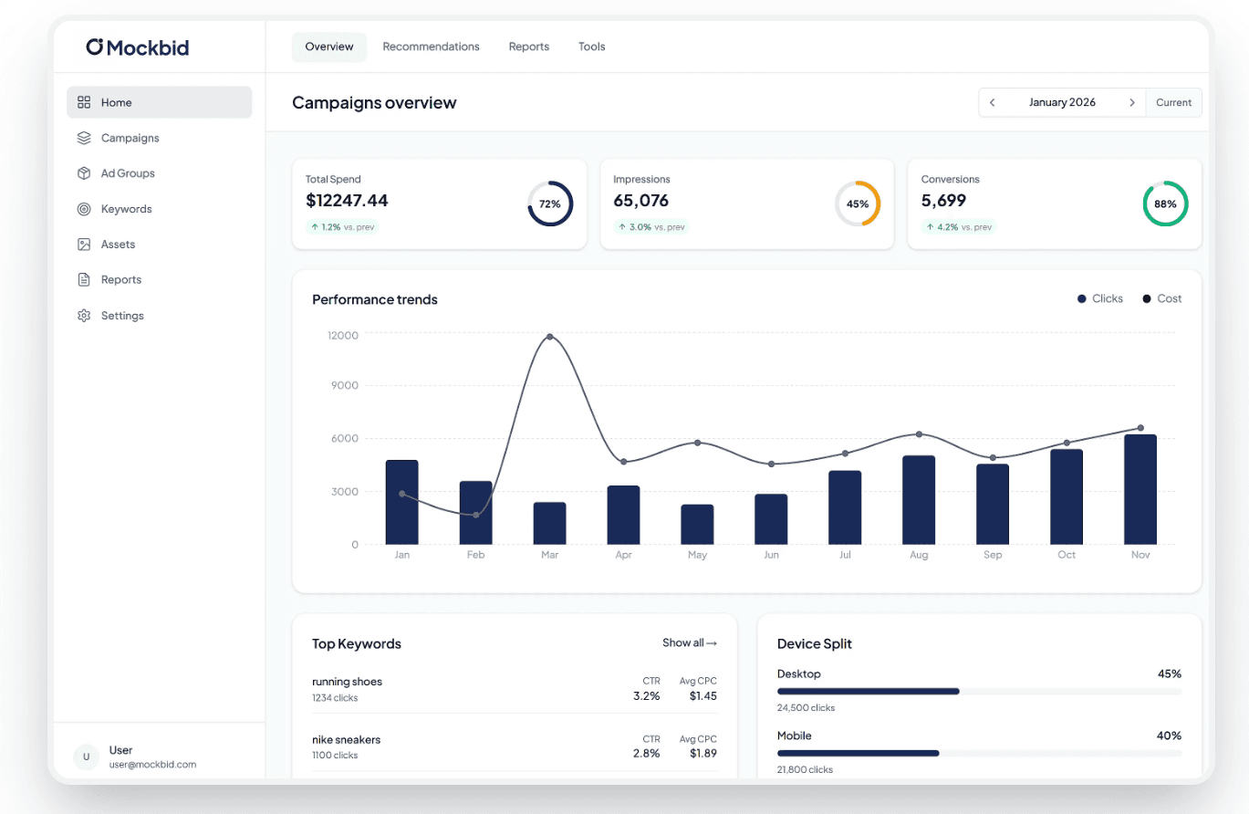 MockBid screenshot 1