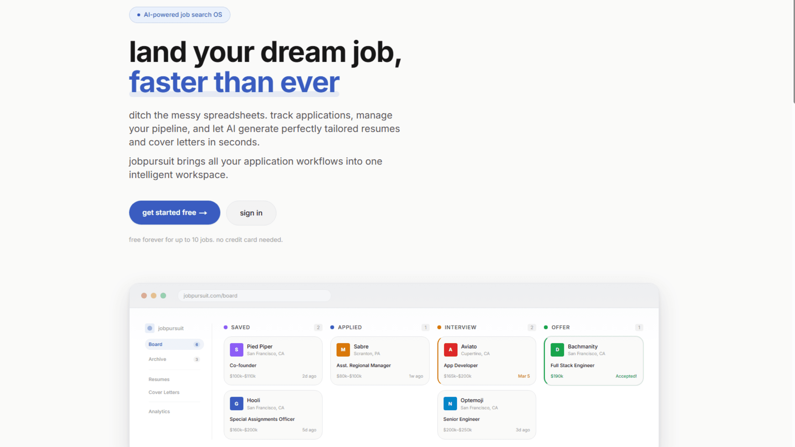 Jobpursuit screenshot 1