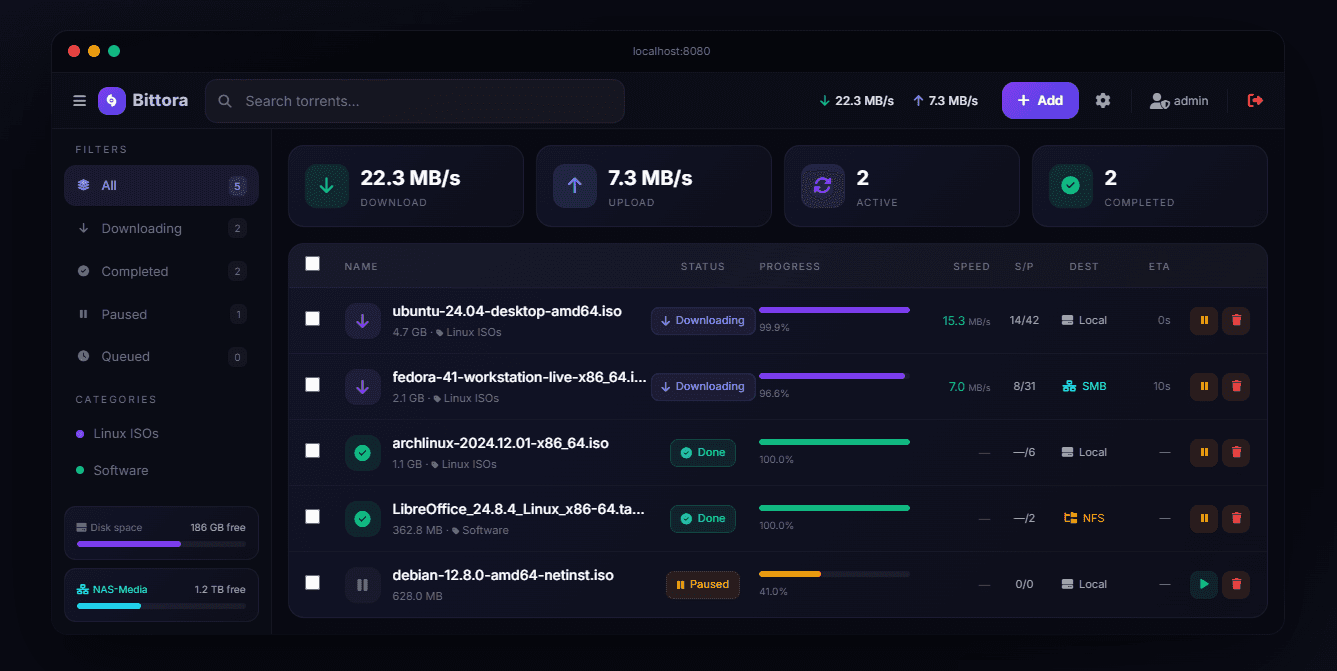 Bittora screenshot 1